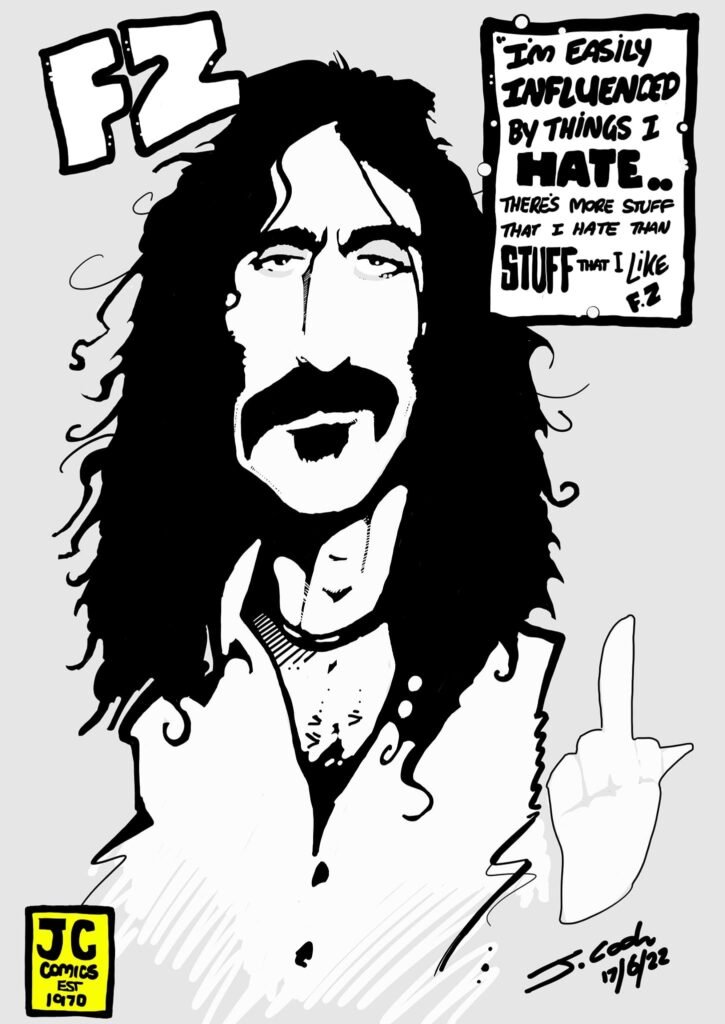 ritratti Frank Zappa di Jared Cook