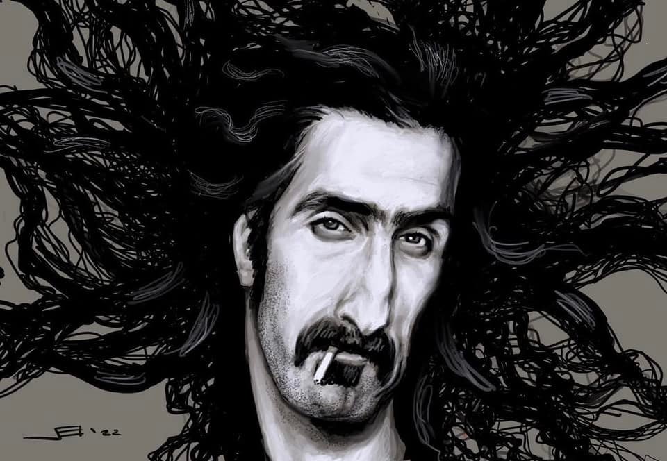Frank Zappa disegno di Jeff Bailey 