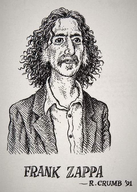 Frank Zappa disegno di Robert Crumb