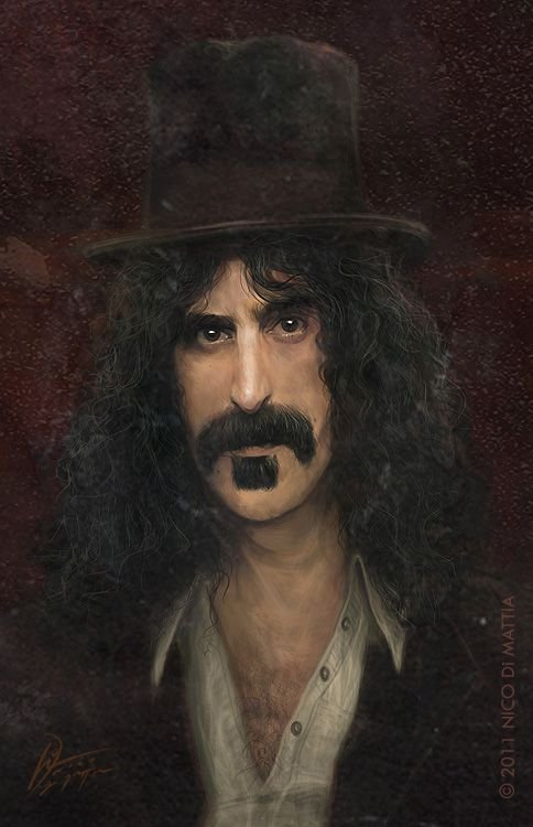 Ritratto di Frank Zappa Dipinto di Nico De Mattia