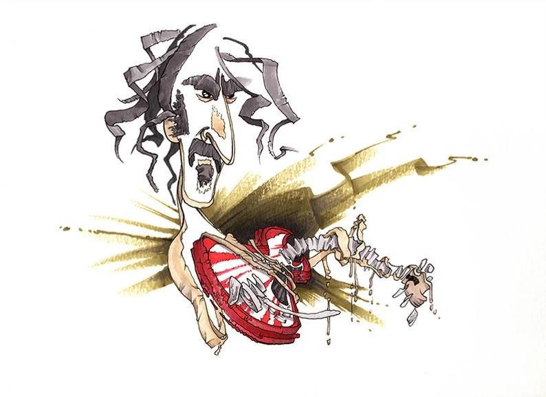 Frank Zappa caricatura di Dave Russo