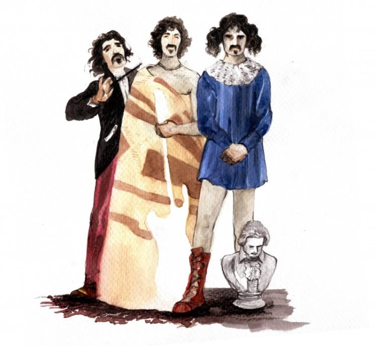 Frank Zappa illustrazione di Julie Camus