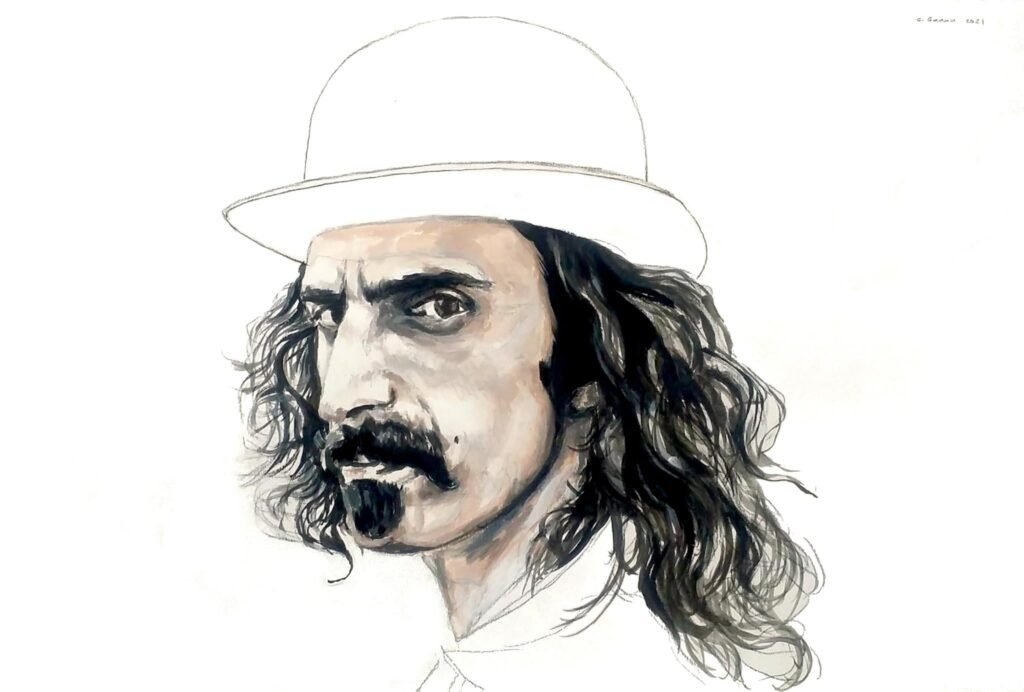 Frank Zappa dipinto di Master Song Smith