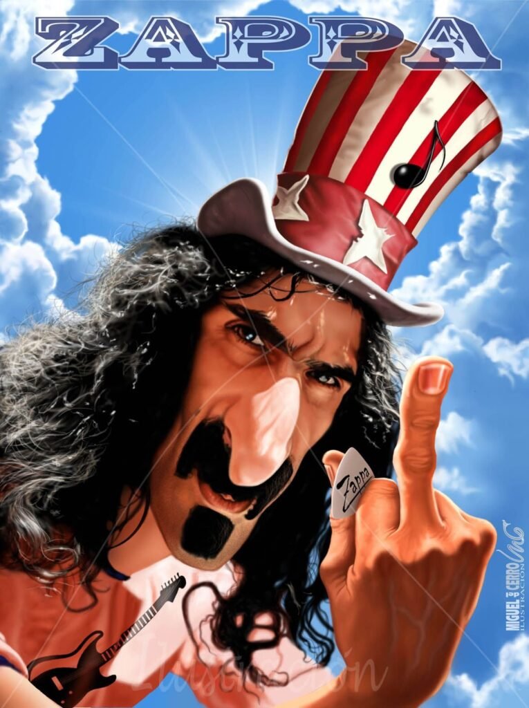 Frank Zappa caricatura digital art