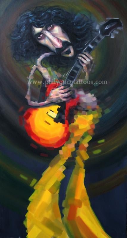 Frank Zappa caricatura di Phil Young