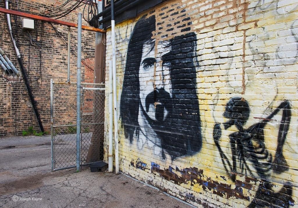 Frank Zappa Chicago street art - Joseph Kayne photography