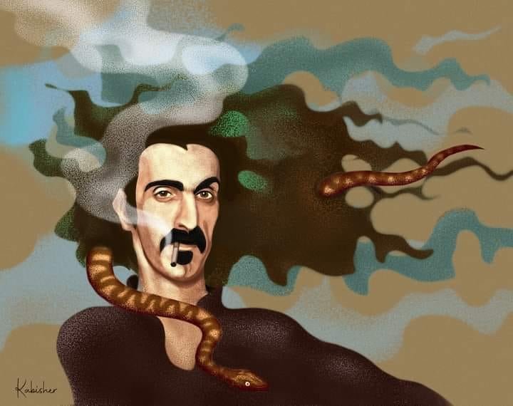 Frank Zappa dipinto di Yuri Kabisher