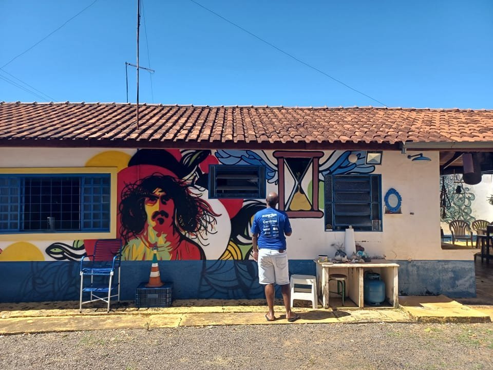 Frank Zappa murale in Brasile