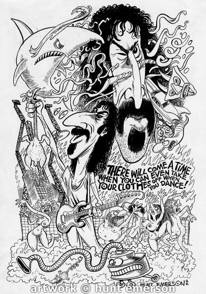 Frank Zappa artwork di Hunt Emerson