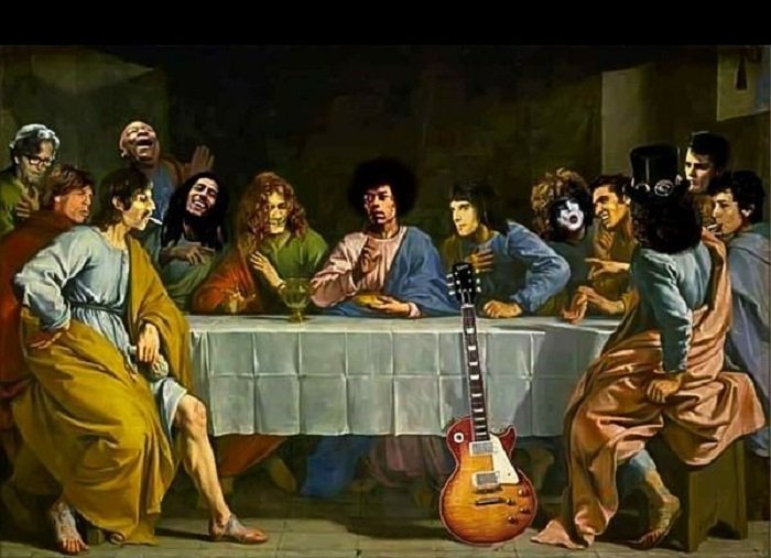 "The Last Rock Supper" di Carrie Armstrong con Frank Zappa dipinto