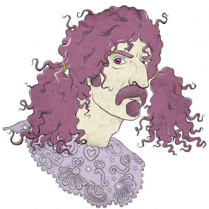 Frank Zappa disegno di Freek van Andel