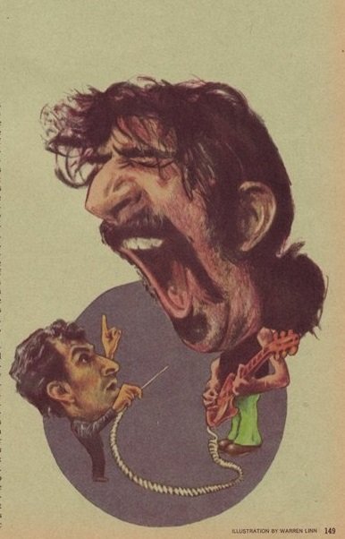 Frank Zappa e Zubin Mehta caricatura di Warren Linn