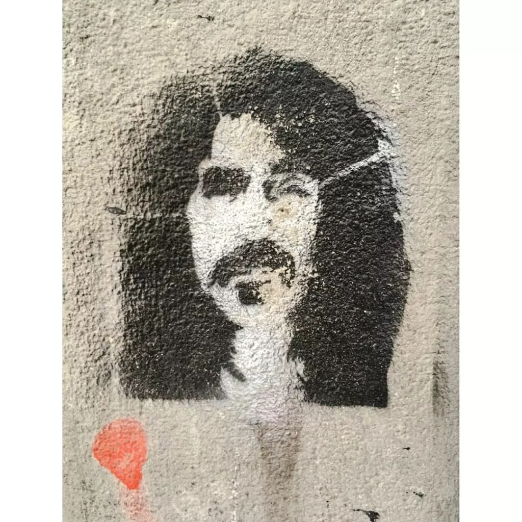 Frank Zappa street graffiti a Belgrado