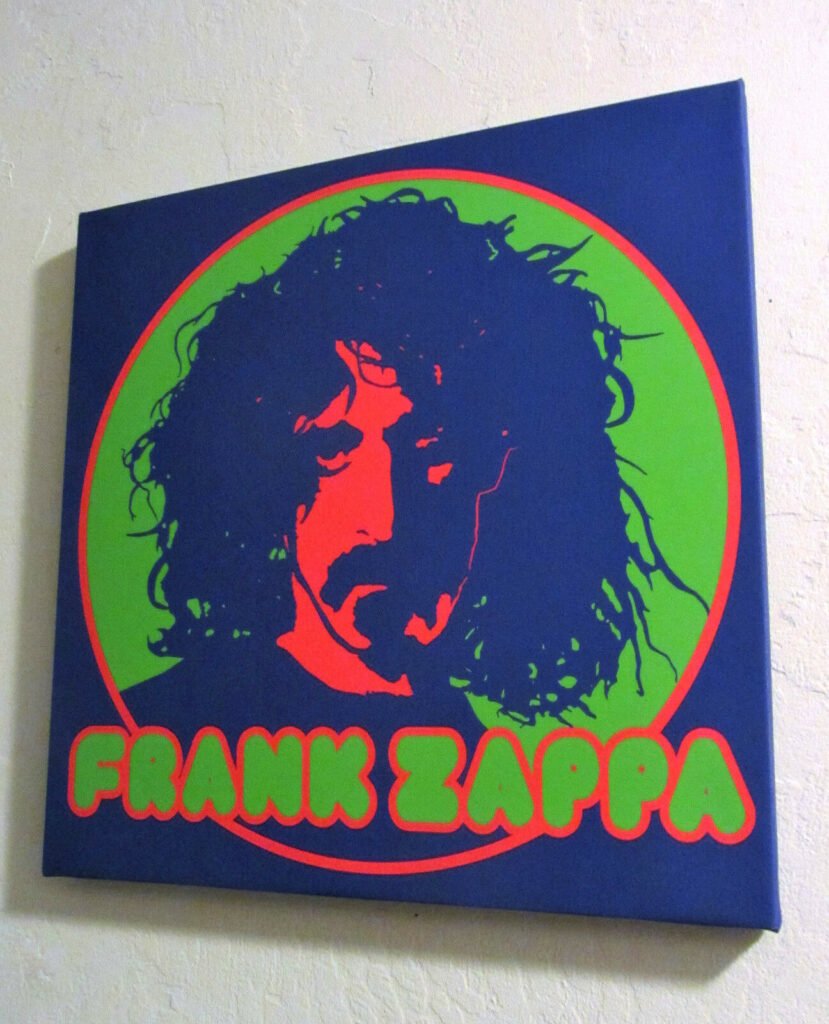 Frank Zappa canvas Giclee wall hanging Art di Dennis Loren