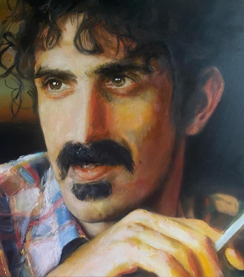 ritratto di Frank Zappa (dipinto) di Simona Habibi