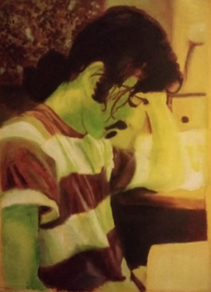 ritratto di Frank Zappa (dipinto) di Simona Habibi