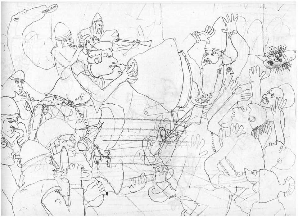 bozzetto di Cal Schenkel Grand Wazoo Frank Zappa