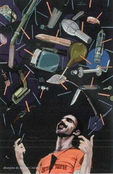 Frank Zappa disegno di Beppe Casini