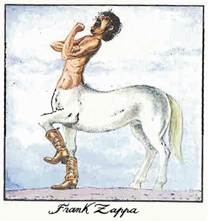 Frank Zappa illustrazione rivista Vibraciones 1975