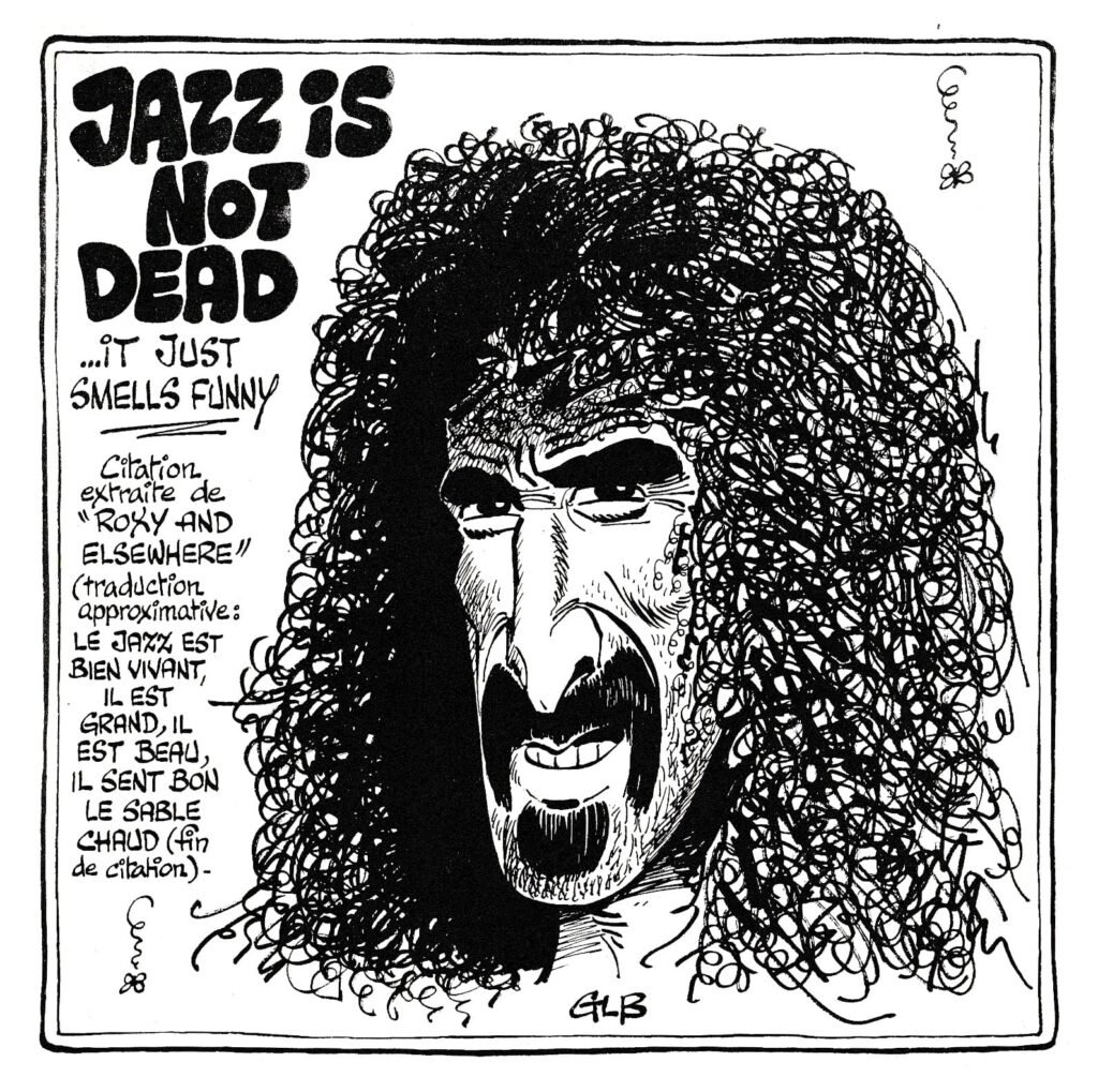 Frank Zappa disegno con citazione di GLB