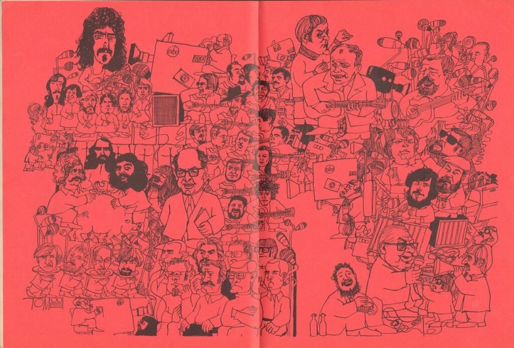 Disegno di Jurgen Von Tomei con Frank Zappa
