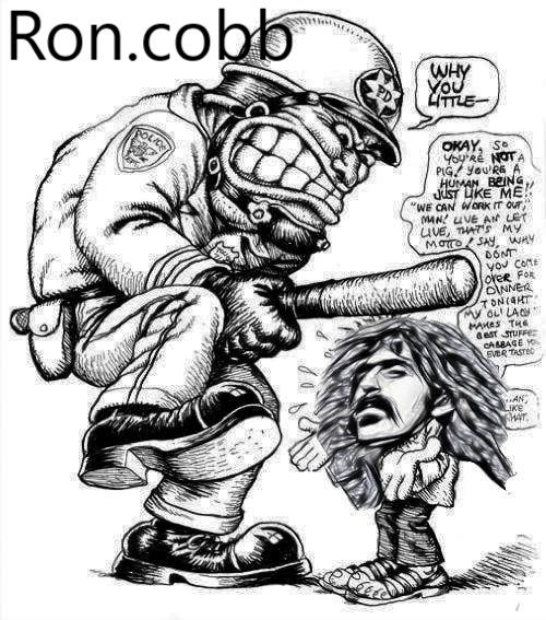 Frank Zappa vignetta di Ron Cobb
