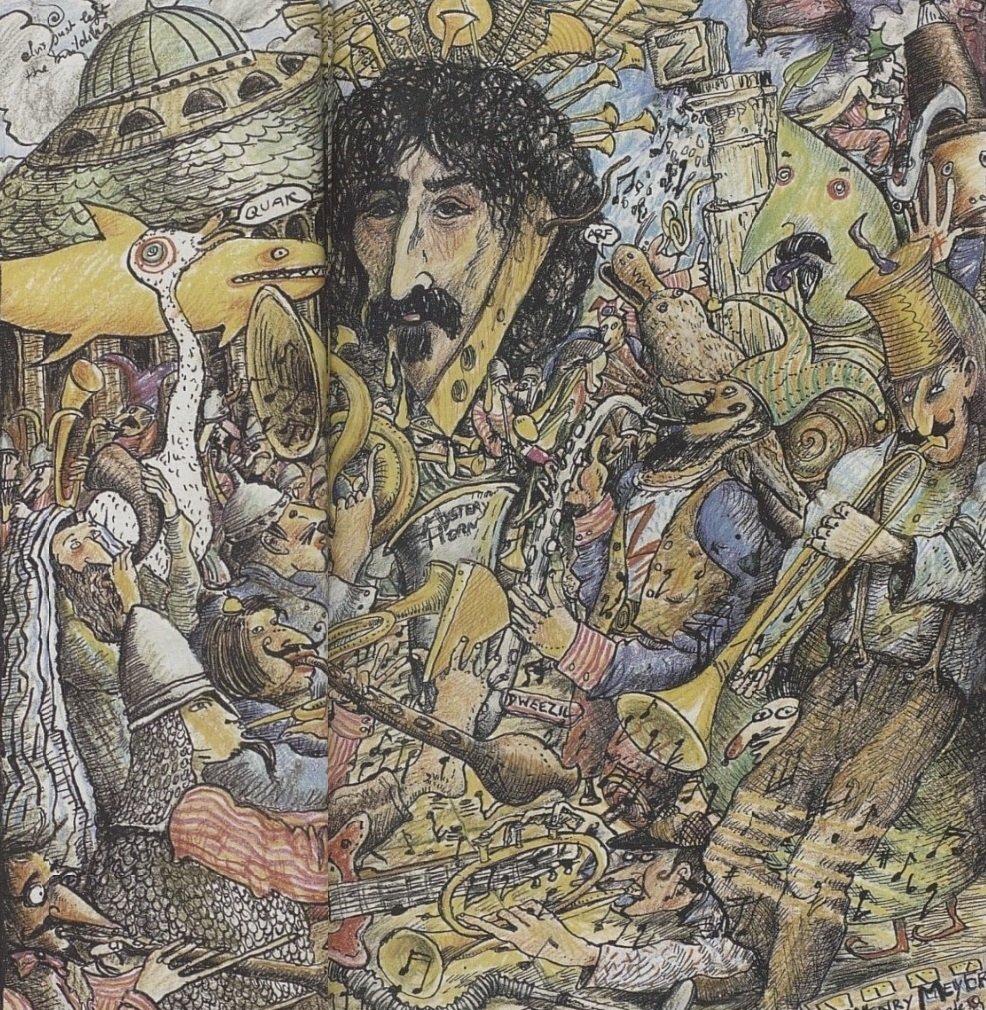 Frank Zappa illustrazione rivista L'Hebdo