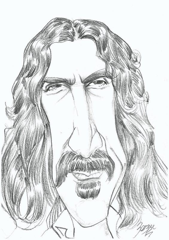 Frank Zappa caricatura di Berna