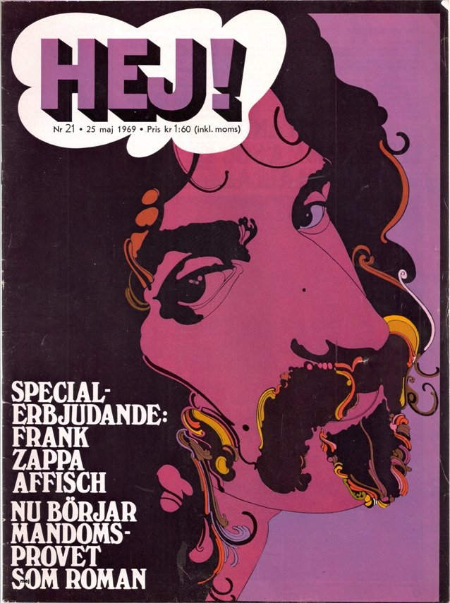 Poster Hej di Frank Zappa 1969