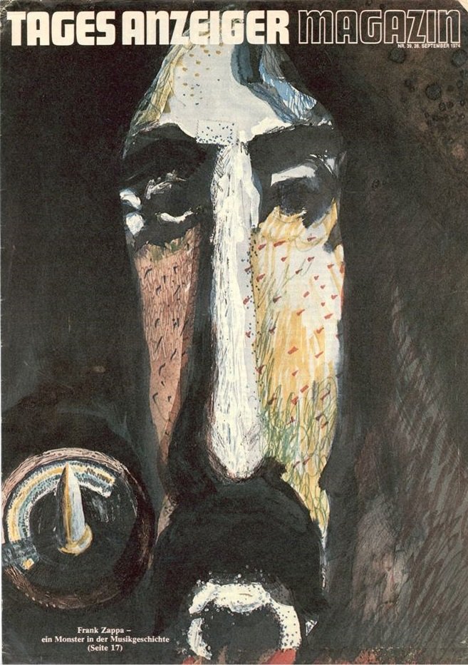 Caricatura di Frank Zappa 1974