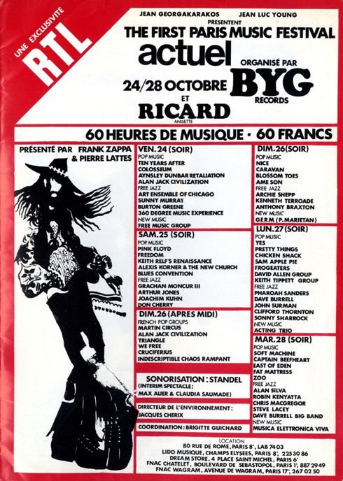 Frank Zappa al Festival di Amougies 1969
