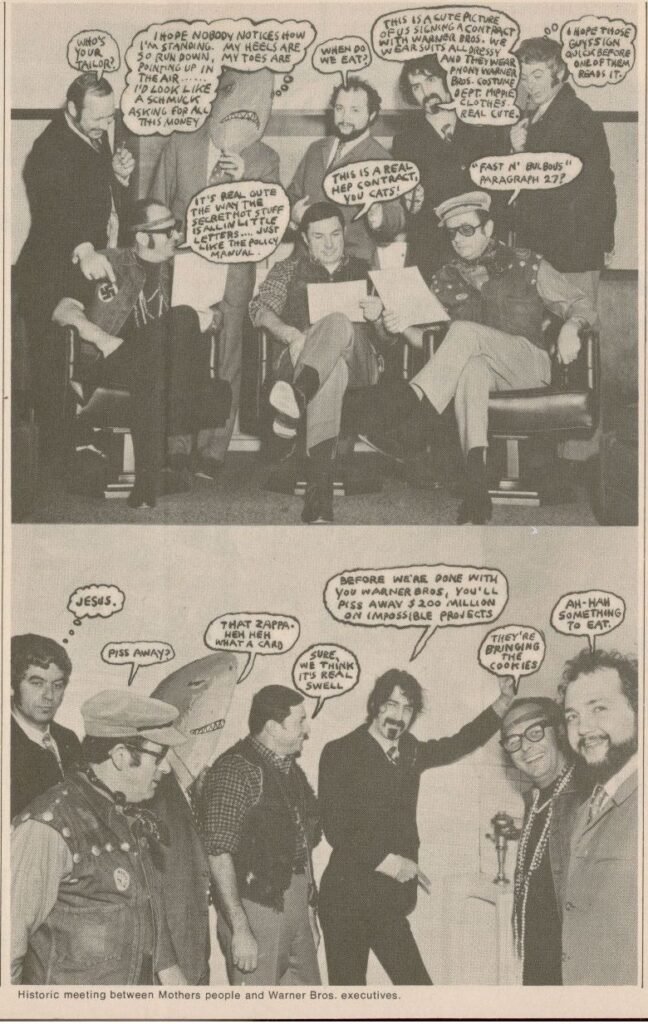 Frank Zappa elenca gli album dei Mothers of Invention