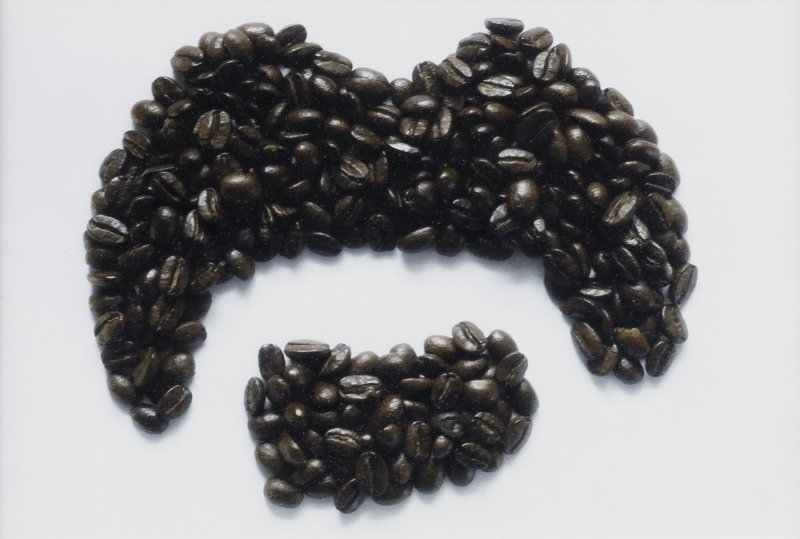 La moustache di Frank Zappa in chicchi di caffè